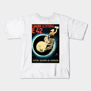 GRAND LOTTERY E 42 Hurry Last Day! by Buffoni Spreafico, Vintage Italian Advertisement Kids T-Shirt